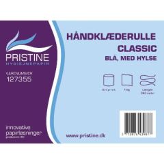 Håndklæderulle Pristine Classic 1-lags m/Hylse Blå - 6 rl/krt