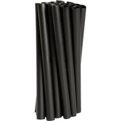 Flergangssugerør Gastro 12 cm Ø8 mm Sort PP - 250 stk/pk