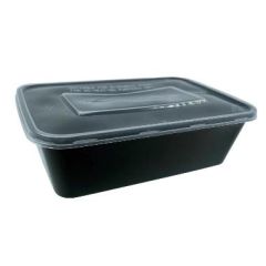 Nudelbakke Catersource m/låg Sort PP 650 ml - 6 pk x 50 stk/krt