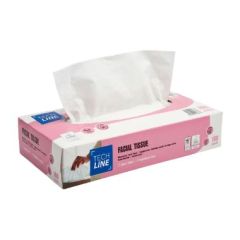 Ansigtsserviet Techline 2-lag 20.2 x 20.5 cm Nyfiber Hvid - 40 pk x 100 stk/krt