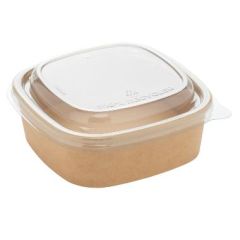 RPET Låg til Skål 900-1200 ml Klar - 50 stk/pk