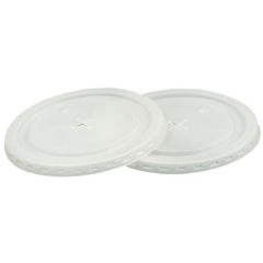 Plastlåg Ø115 mm Flad Transparent t/Papbæger 100 cl 100 stk