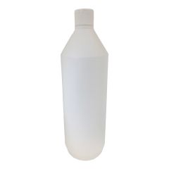 Flaske med knaplåg, 1 L, hvid