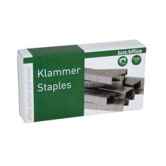 Hæfteklammer 24/6 Bnt Office Stål 1000 stk - 20 pk/krt