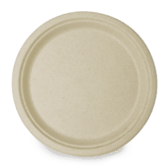 Bagasse Tallerken Brun Ø26 cm - 50 stk/pk