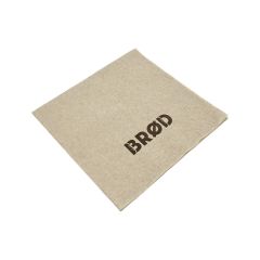 Serviet BRØD 330 x 330 mm 2-lags 1/4 fold Natur - 2400 stk/krt - UDEN AFGIFTER OG GEBYR