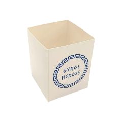 Take Away Single Æske Gyros Heroes 72 x 72 x 94 mm Hvid - 500 stk/krt