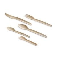 Papir Gaffel m. naturesse logo 165 mm Brun - 100 stk/pk