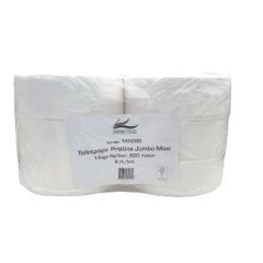 Toiletpapir Pristine Jumbo Maxi 1-lags Ø27 - 6 rl/krt