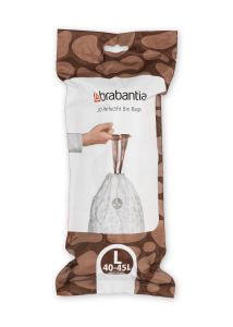 Brabantia Affaldspose L, 40-45 liter Hvid - 20 ps/rl