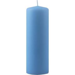 Bloklys Brændetid 60 timer, Ø60 x 180 mm, Isblå - 12 stk/krt