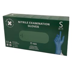Nitril Engangshandske str. S u. pudder Blå - 100 stk/pk