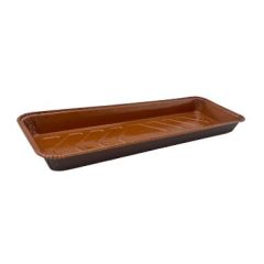 Kageform Rektangulær 284 x 86 x 25 mm PET Brun - 720 stk/krt