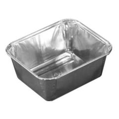 Alubakke til leverpostej 340 ml 118 x 98 x 43 mm 7635 - 100 stk/pk
