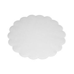 Fadpapir Ø14 cm Rund Præget Hvid - 500 stk/pk