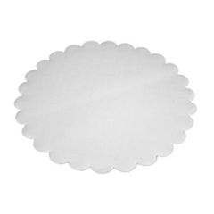 Fadpapir Ø20 cm Rund Præget Hvid - 500 stk/pk