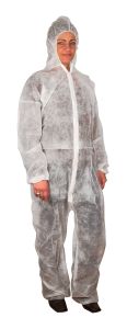 Engangsdragt, Abena Classic, S/M, hvid, PP, usteril, engangs