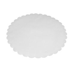 Fadpapir Ø26 cm Rund Præget Hvid - 500 stk/pk