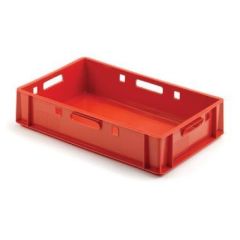 Plastkasse rød 600 x 400 x 125 mm