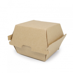 Pap Burgerboks Natur 10 x 10,5 x 10 cm - 50 stk/pk