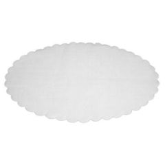 Fadpapir 24x36 cm oval præget hvid - 500 stk/pk