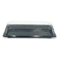 Sushibakke 02 RPET m. låg 224 x 94 x 45 mm Sort - 600 stk/krt