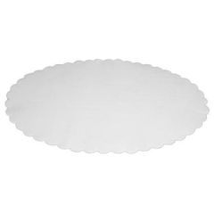 Fadpapir 26x39 cm oval præget hvid - 500 stk/pk