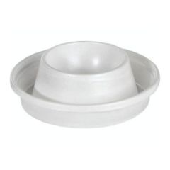 Duni Æggebæger Ø80 mm med opsamlingskant PS Hvid - 100 stk/krt