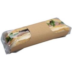 Karton Wrapbæger m. bopp film t/Baguette Brun - 500 stk/krt