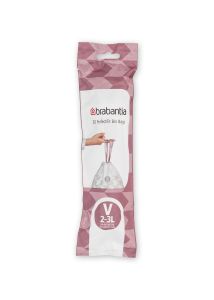 Brabantia Affaldspose V, 2-3 liter Hvid - 20 ps/rl