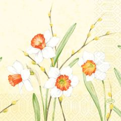 Duni Serviet 33 x 33 cm 3-lag Daffodil Joy - 50 stk/pk