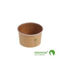 Kraft/PLA Isbæger m. naturesse logo Brun 120 ml - 50 stk/pk