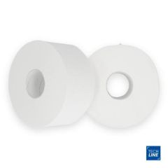 Techline Toiletpapir Jumbo Mini 2-lag Ø19 cm 180 m Nyfiber - 12 rl/krt