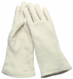 Bomuldshandske Interlock str. 9 - 12 stk/pk