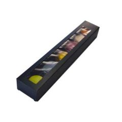 Låg 304x52x37 mm m/Rude Sort t/Macarons 107048 - 200 stk/krt