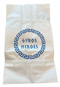 Klodsbundspose Gyros Heros Hvid 25x15x43cm - 200 stk/pk