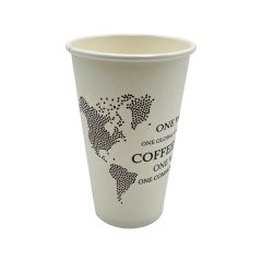 Pap/PE Kaffebæger 16 oz / 40 cl Ø90 x 135 mm Single Wall One World - 50 stk/pk