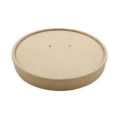 Pap Låg til Soup-To-Go bæger 95 cl Brun Ø115 mm - 25 stk/ps