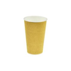 Pap Kaffebæger Ripple Wall Natur 400 ml/16 oz - 25 stk/pk