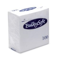 Serviet BulkySoft 24 x 24 cm 2-lags Hvid - 100 stk/pk