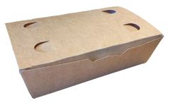 Pap Pølseæske m/låg Lille Brun 170 x 100 x 50 mm - 100 stk/pk