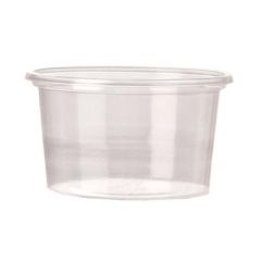 Dressingbæger 80 ml Ø70 mm Rundt PS Klar, 100 Stk