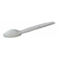 Papir Ske m. naturesse logo 165 mm Hvid - 100 stk/pk