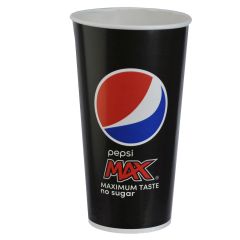 Pap Kolddriksbæger Pepsi Max 50 cl, Ø90 x 157 mm - 50 stk/ps