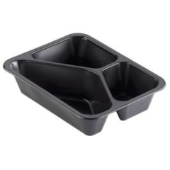 Duni Bakke 3-rum 227 x 178 x 50 mm PP Sort - 216 stk/krt