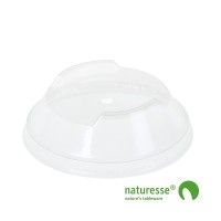 PLA Låg Kuppel m. hul Ø96 mm Klar - 50 stk/pk