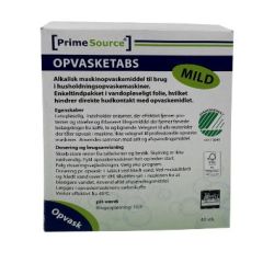 Prime Source Mild Maskinopvask Tabs Svanemærket Vandopløselig folie - 40 stk/pk
