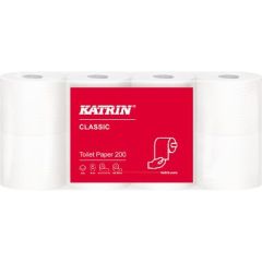 Katrin Toiletpapir Hvid Classic 200, 2-lag 25 m - 8 pk/krt