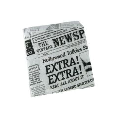 Burgerlomme Old News 150x160 mm 30+10 gr Papir/PE - 1000 stk