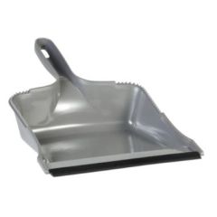 Vikan Fejebakke med Gummilæbe 210 mm, Plast Grå - 1 stk